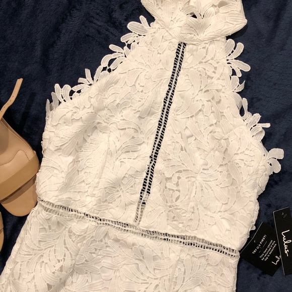 🎉HP🎉 ✨NEW✨ Lulus Divine White Lace Midi Dress - Picture 2 of 3
